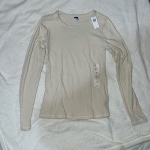 Old Navy Cream color long sleeve shirt size small